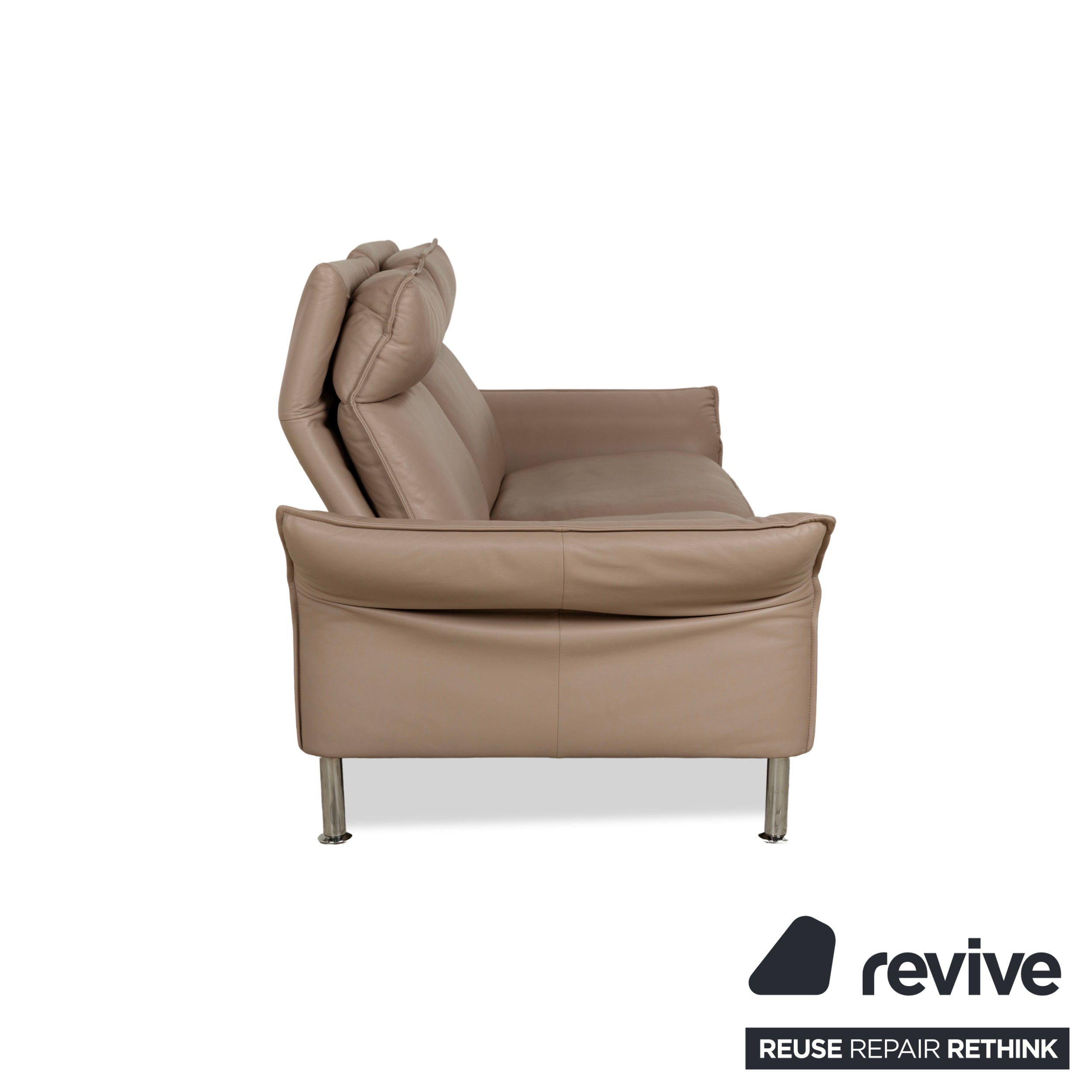 Erpo Porto Leder Dreisitzer Sofa Couch Braun manuelle Funktion