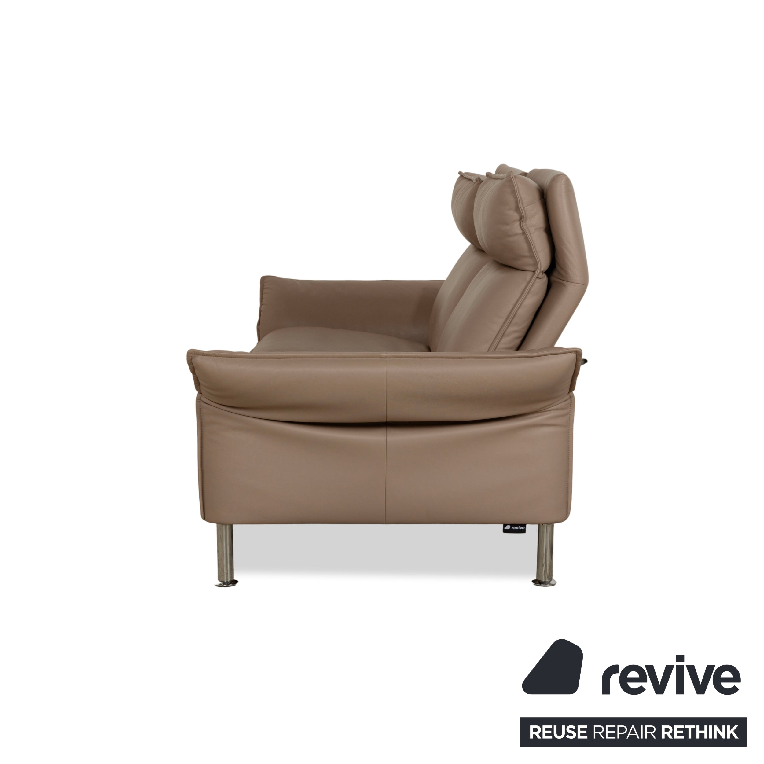Erpo Porto Leder Dreisitzer Sofa Couch Braun manuelle Funktion