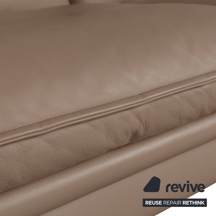 Erpo Porto Leder Dreisitzer Sofa Couch Braun manuelle Funktion