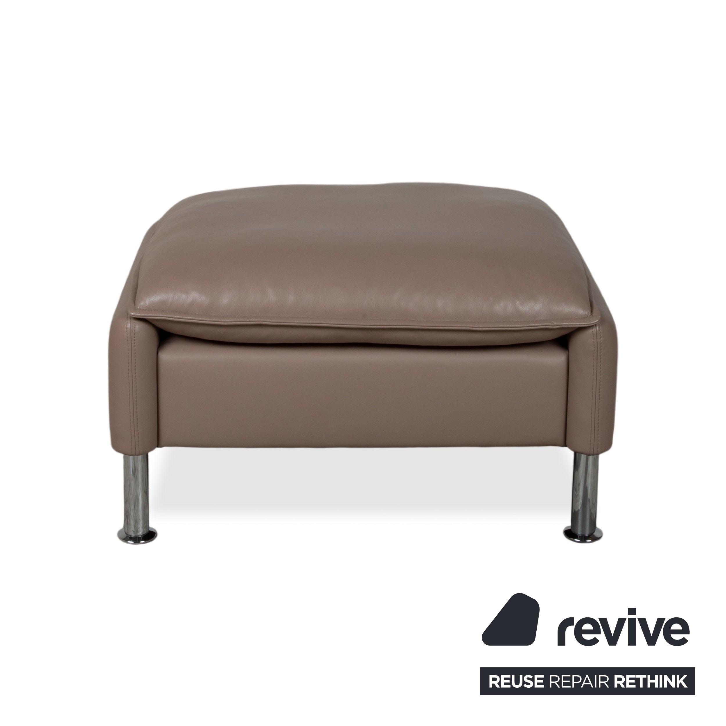 Erpo Porto Leather Stool Brown Taupe