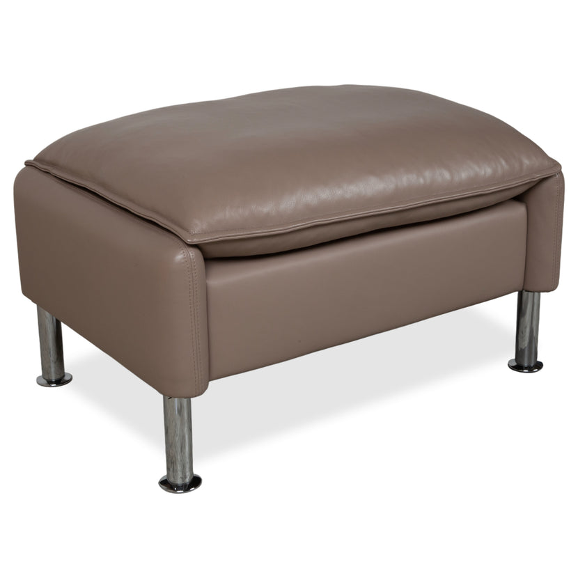 Erpo Porto Leather Stool Brown Taupe