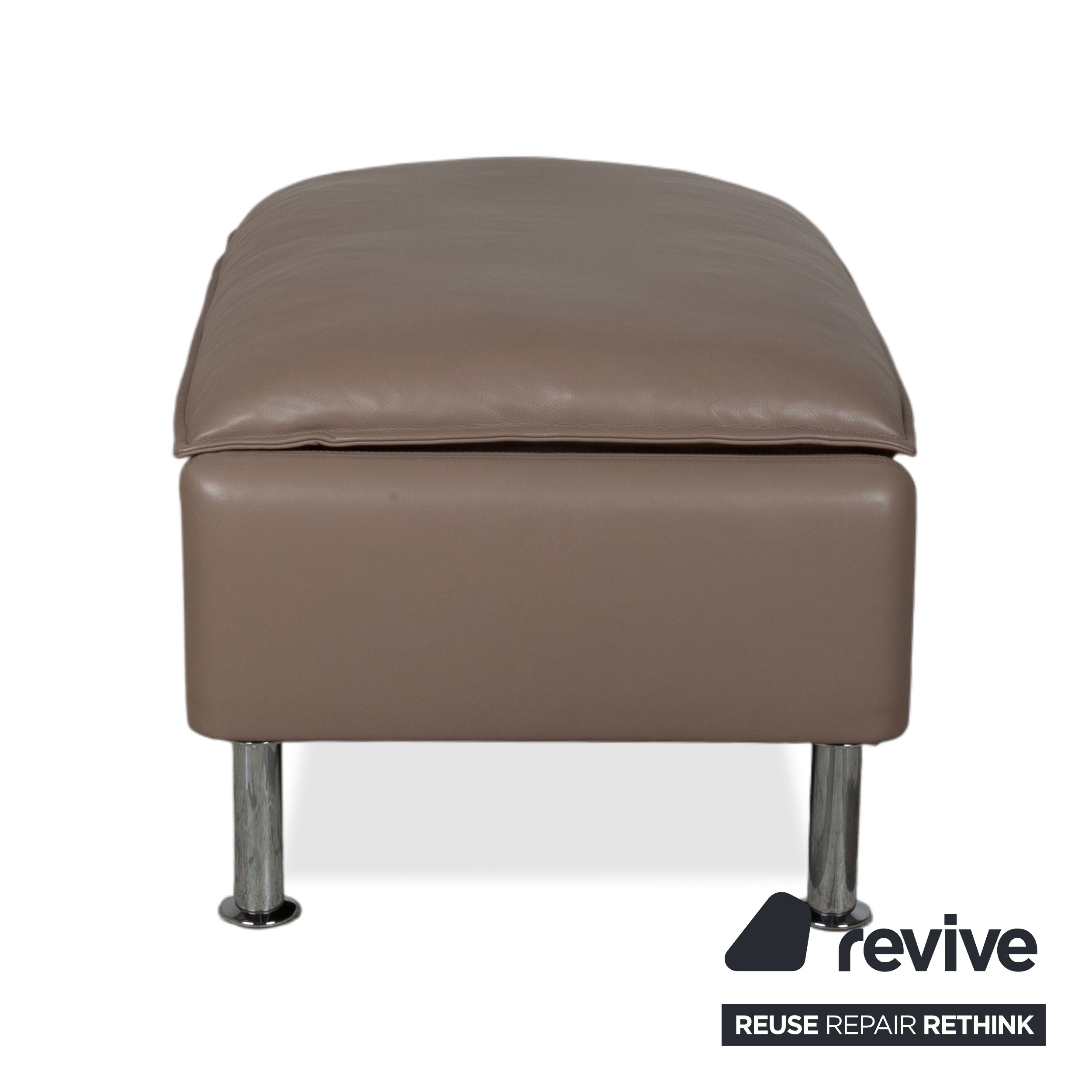Erpo Porto Leather Stool Brown Taupe