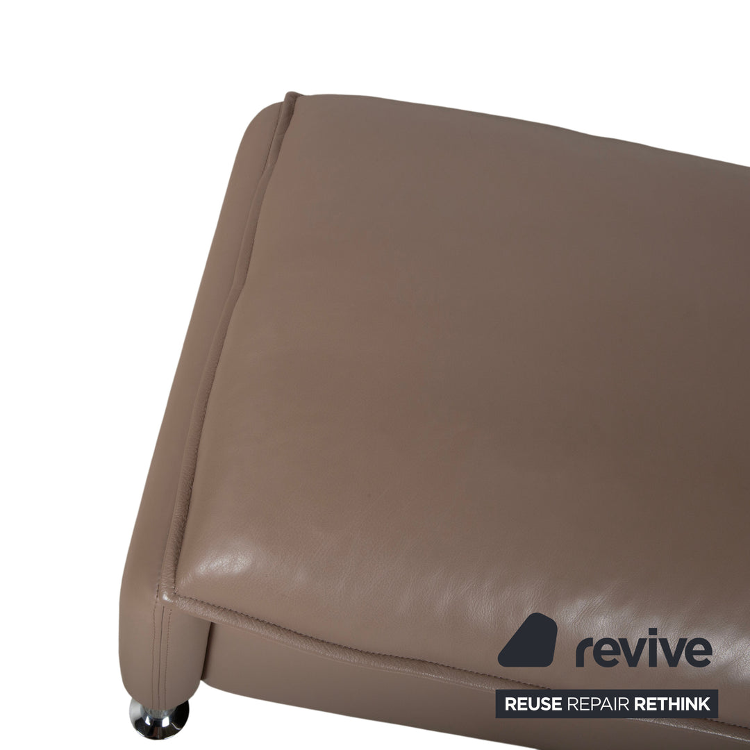 Erpo Porto Leather Stool Brown Taupe