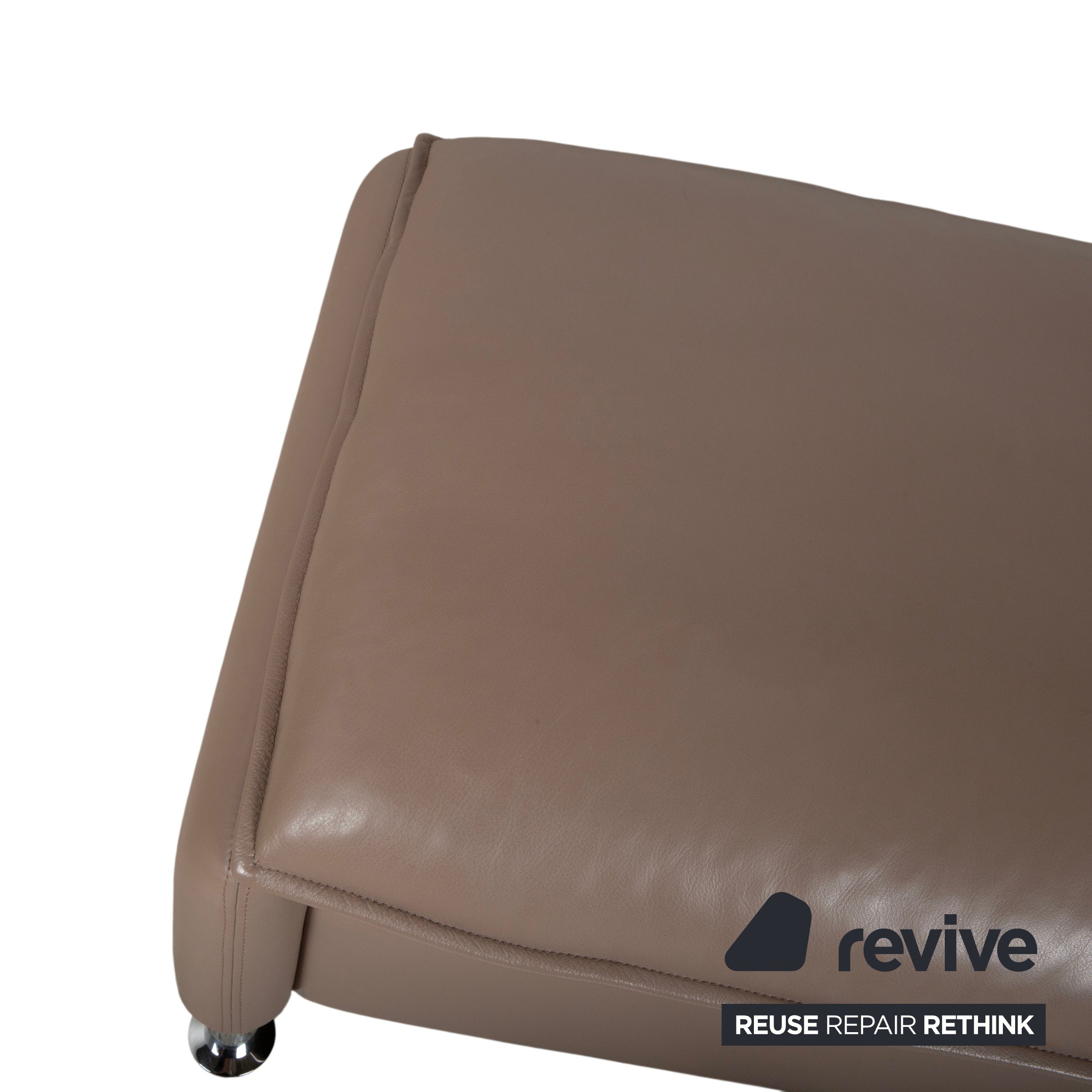 Erpo Porto Leather Stool Brown Taupe