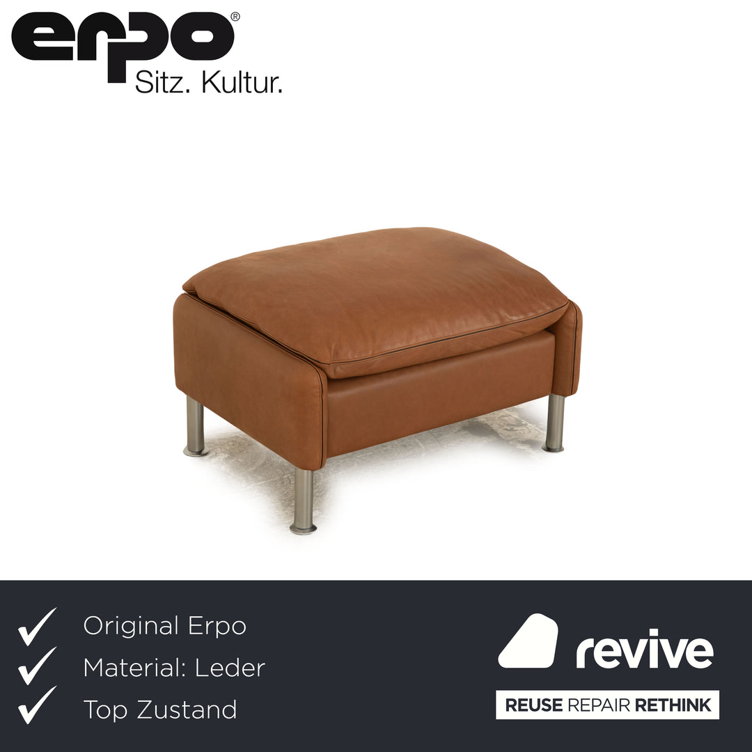 Erpo Porto Leder Hocker Braun