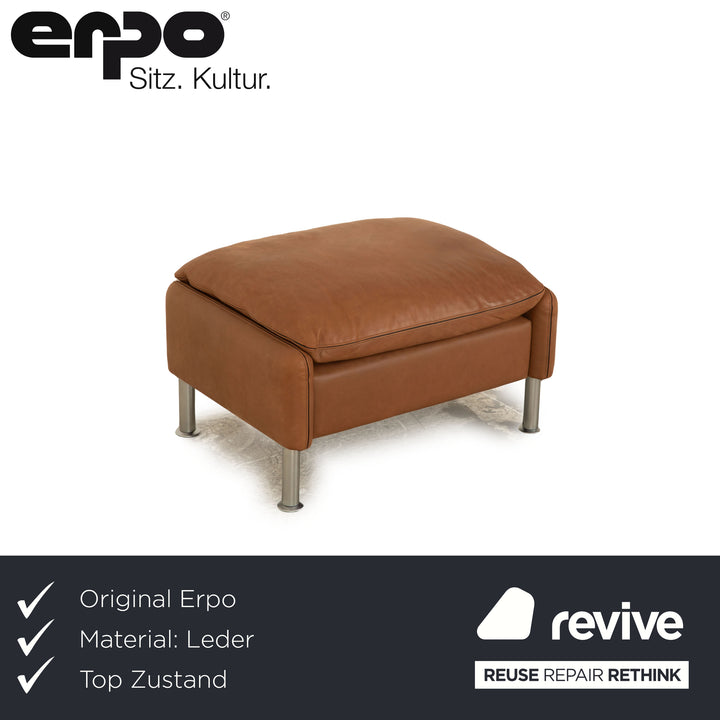 Erpo Porto Leder Hocker Braun