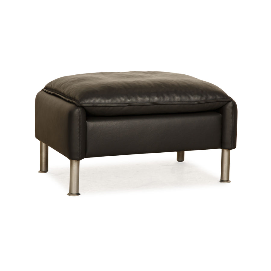 Erpo Porto Leather Stool Dark Grey