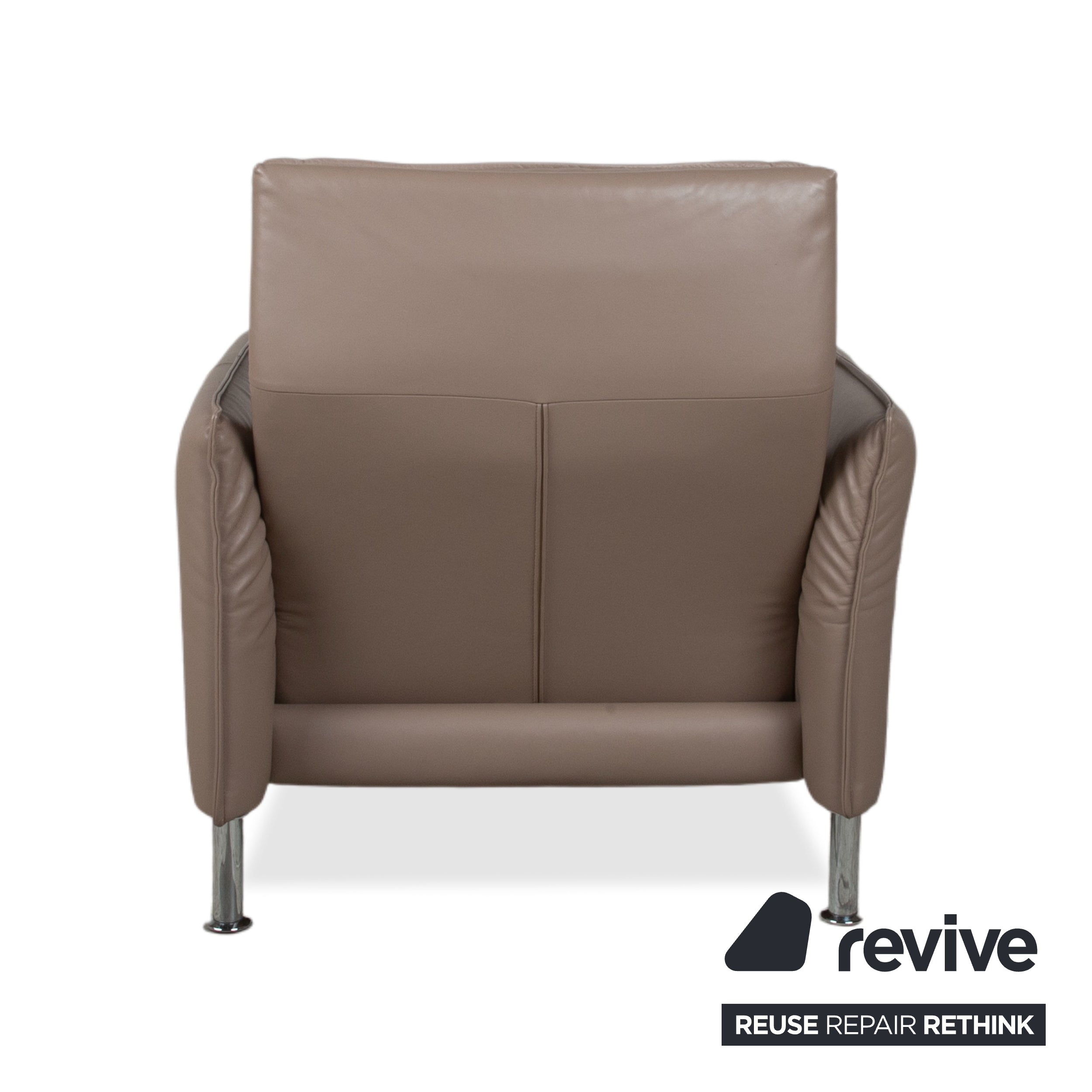 Erpo Porto Leather Armchair Brown Taupe Manual Function
