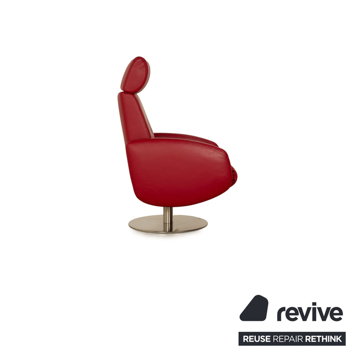 Erpo Relax Leather Armchair Red Electric Function Relaxation Function