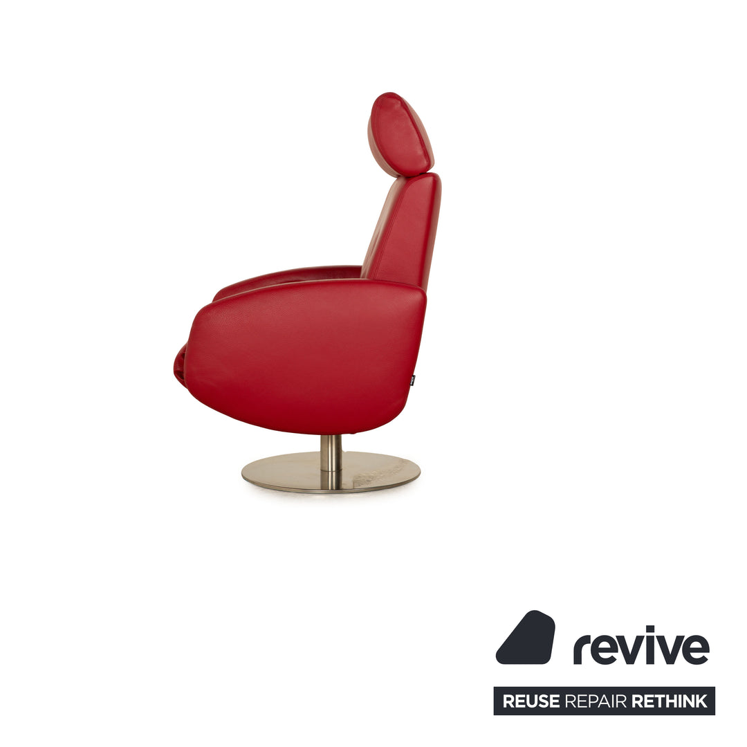 Erpo Relax Leather Armchair Red Electric Function Relaxation Function