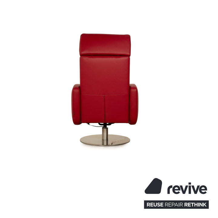 Erpo Relax Leather Armchair Red Electric Function Relaxation Function