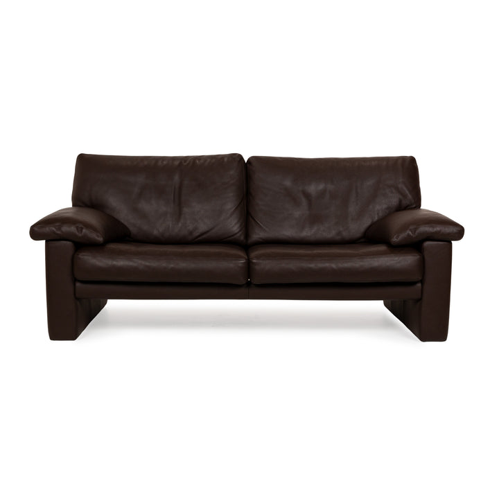 Erpo Santana Leather Two-Seater Brown Sofa Couch Manual Function