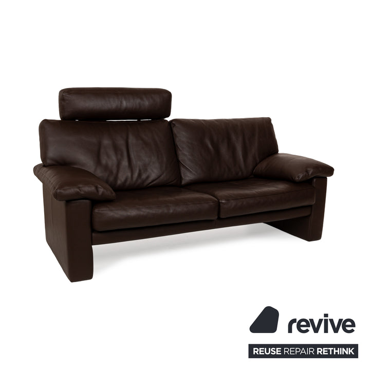 Erpo Santana Leather Two-Seater Brown Sofa Couch Manual Function