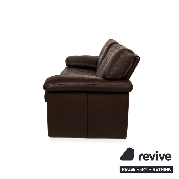 Erpo Santana Leather Two-Seater Brown Sofa Couch Manual Function