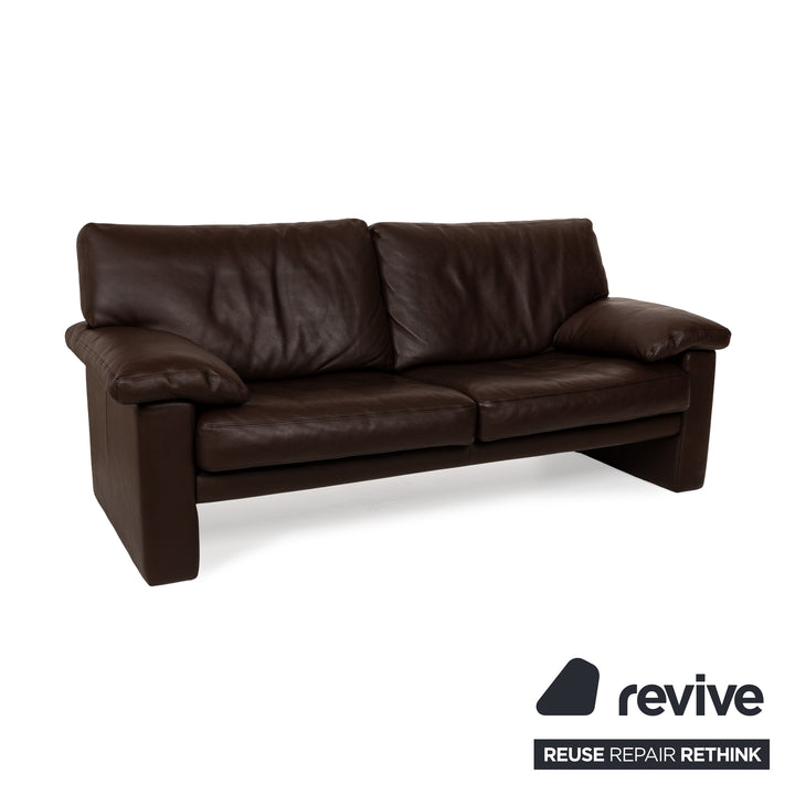 Erpo Santana Leather Two-Seater Brown Sofa Couch Manual Function