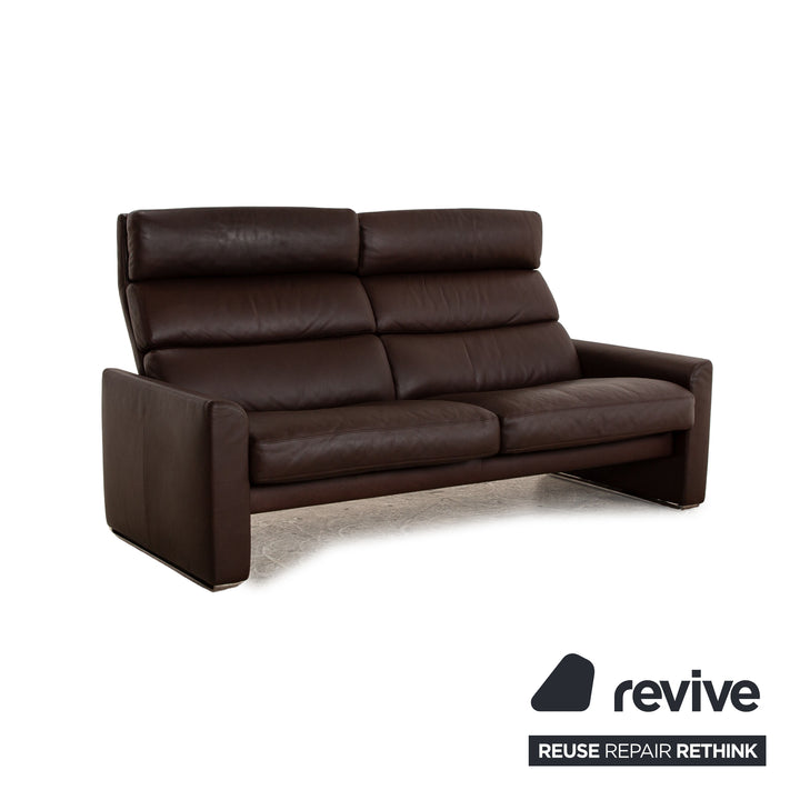 Erpo Soho Leather Two Seater Brown Manual Function Relaxation Sofa Couch