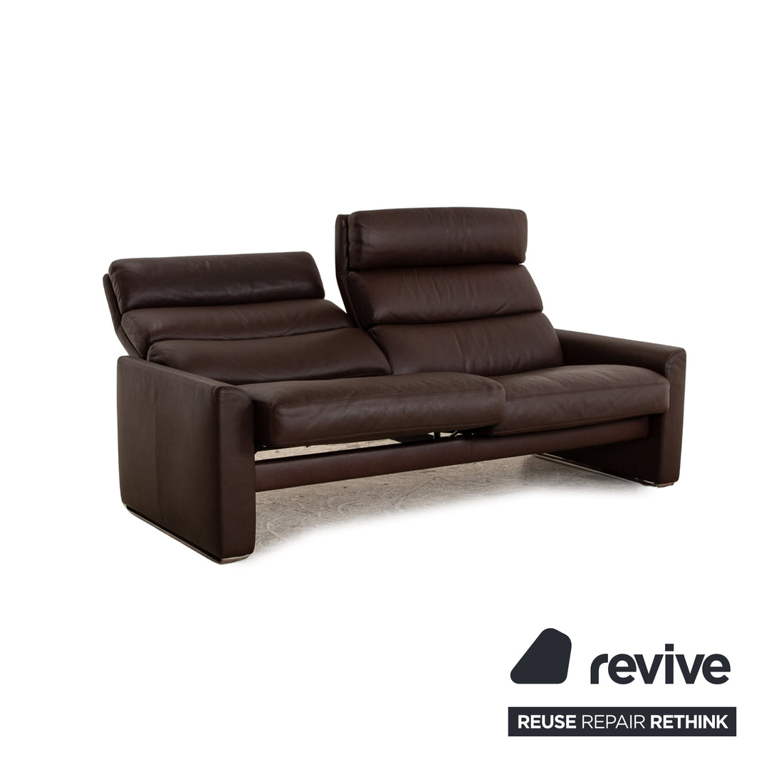 Erpo Soho Leather Two Seater Brown Manual Function Relaxation Sofa Couch