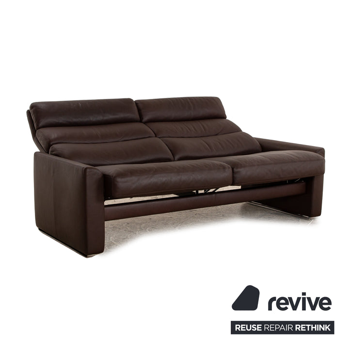 Erpo Soho Leather Two Seater Brown Manual Function Relaxation Sofa Couch