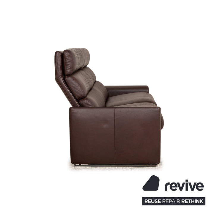 Erpo Soho Leather Two Seater Brown Manual Function Relaxation Sofa Couch