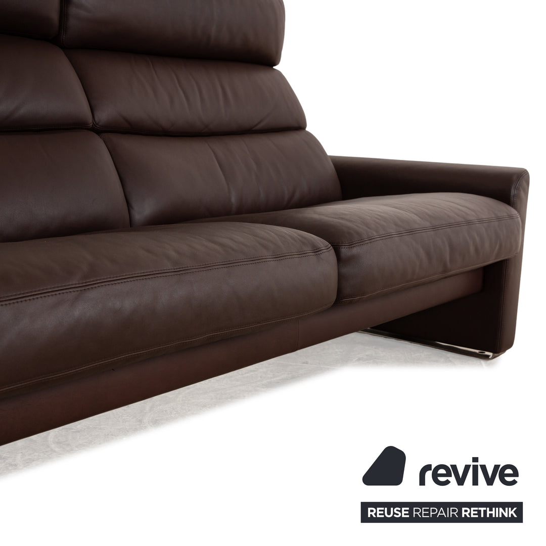 Erpo Soho Leather Two Seater Brown Manual Function Relaxation Sofa Couch