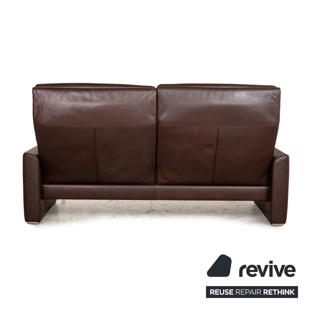 Erpo Soho Leather Two Seater Brown Manual Function Relaxation Sofa Couch