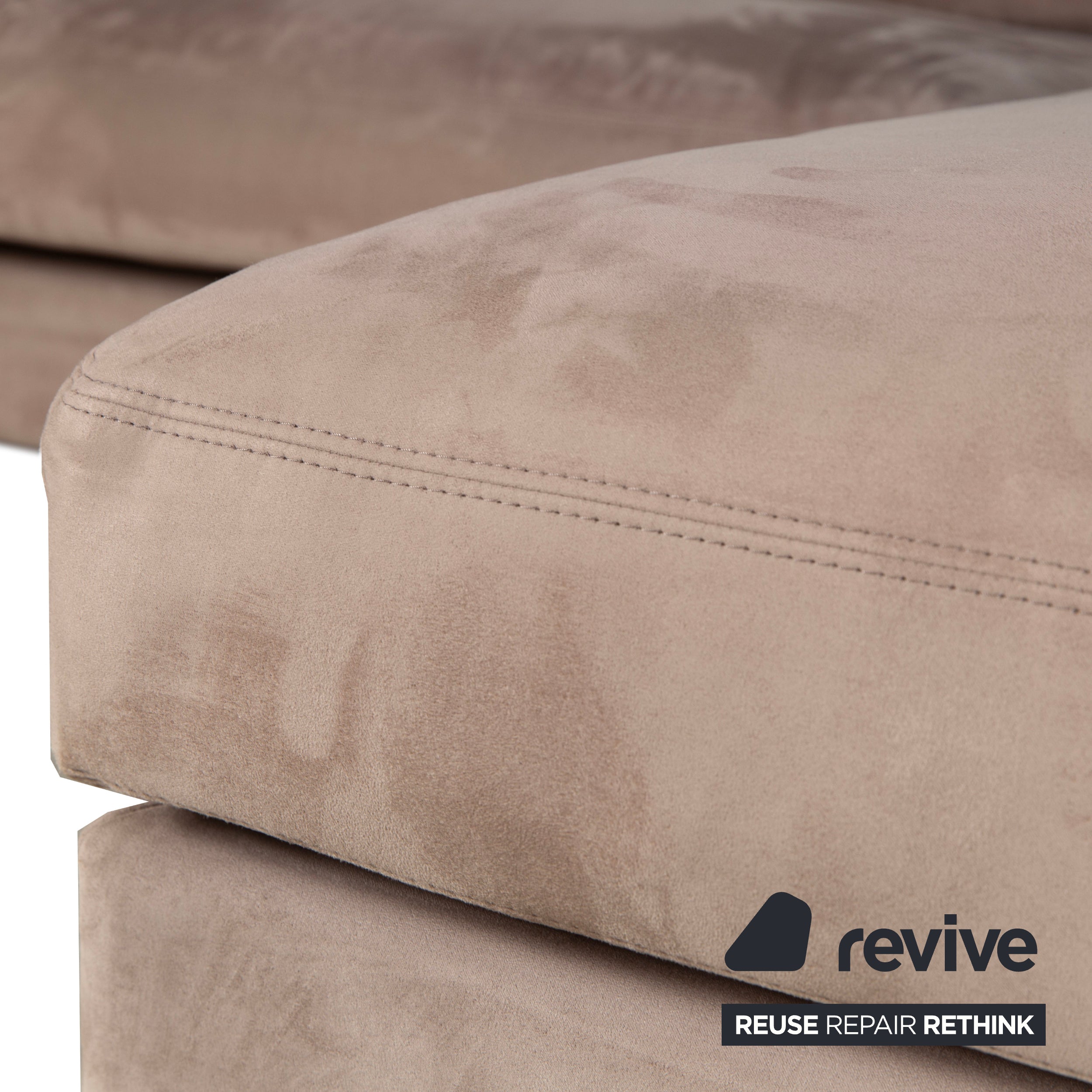 Erpo Stoff Ecksofa Grau Beige Braun Sofa Couch Recamiere