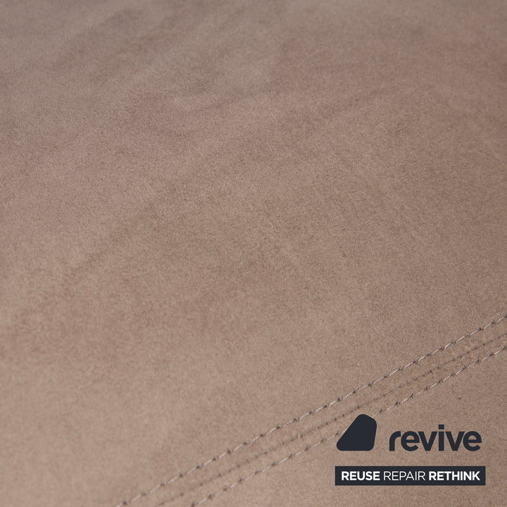 Tabouret Erpo en tissu et métal, gris, beige et marron