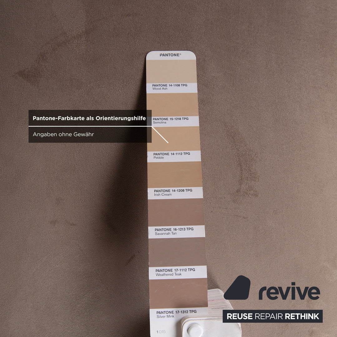 Tabouret Erpo en tissu et métal, gris, beige et marron