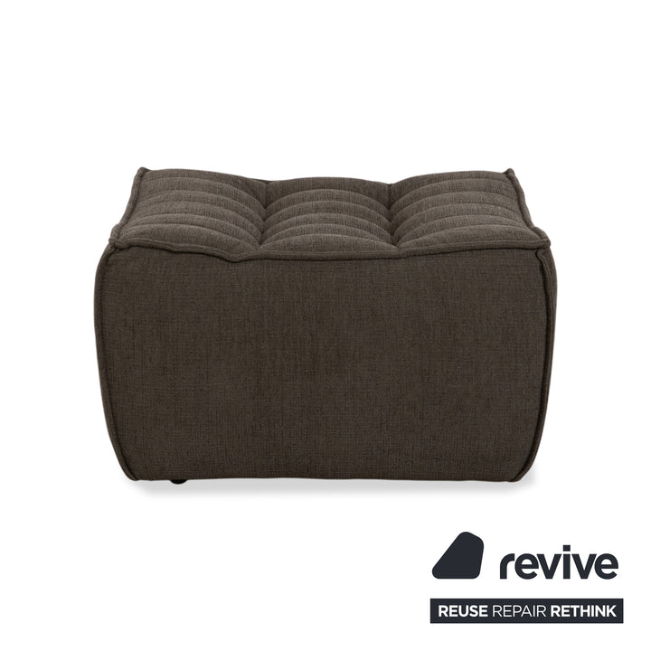 Ethnicraft N701 Fabric Stool Grey Green