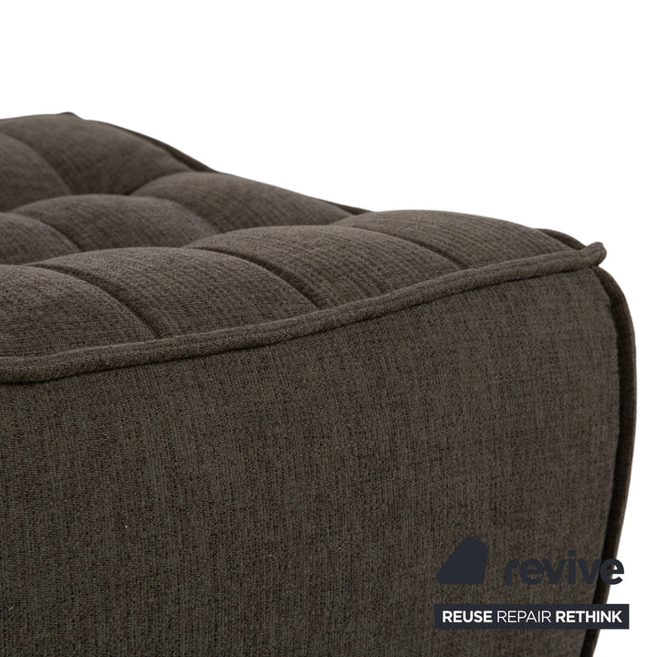 Ethnicraft N701 Fabric Stool Grey Green