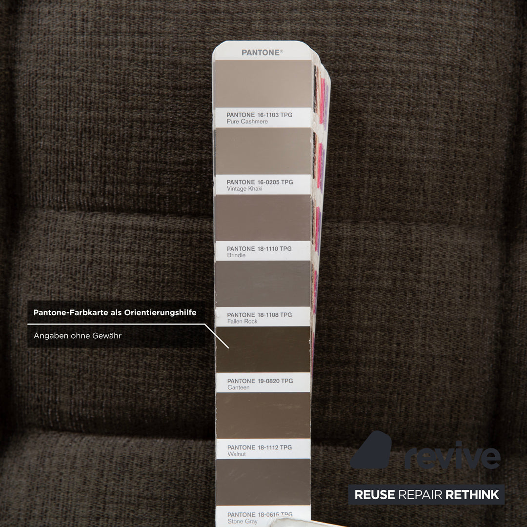 Ethnicraft N701 Stoff Sessel Grau Grün