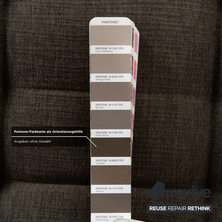 Ethnicraft N701 Stoff Sessel Grau Grün