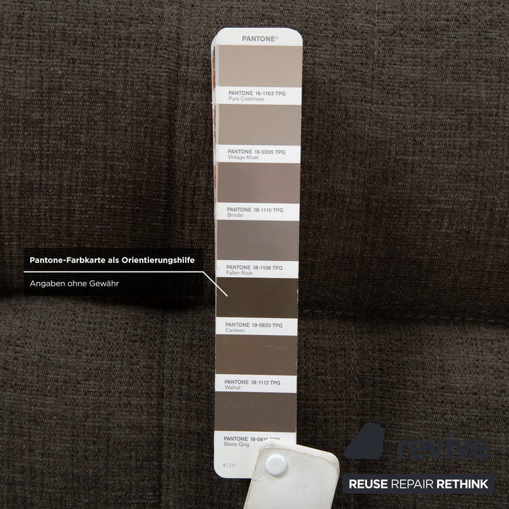 Ethnicraft N701 Stoff Sessel Hocker Grau Grün