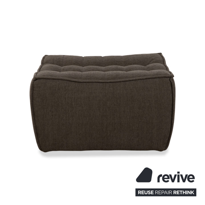 Ethnicraft N701 Stoff Sessel Hocker Grau Grün