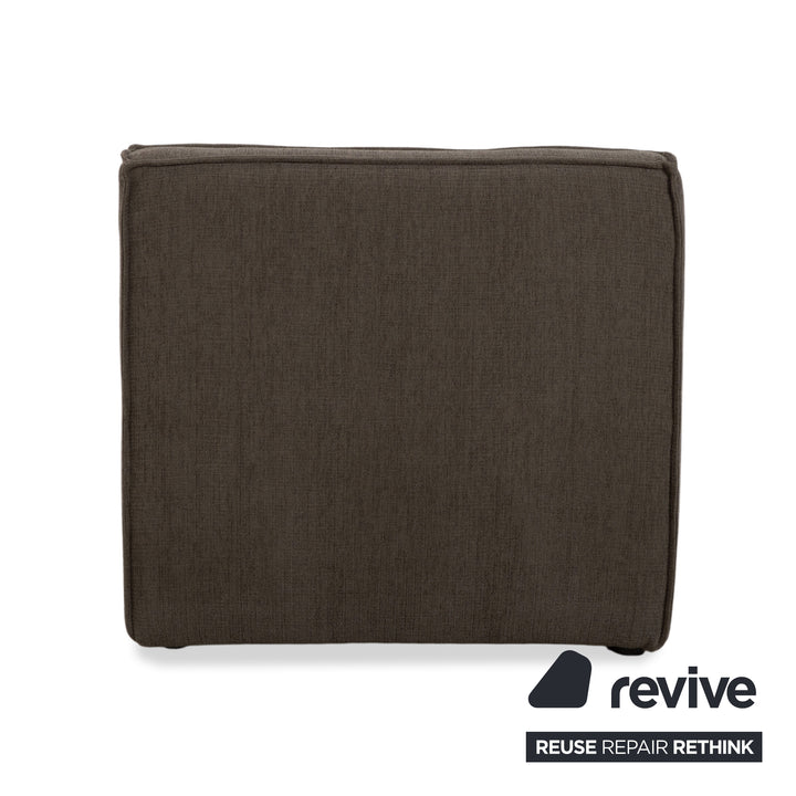 Fauteuil/tabouret en tissu Ethnicraft N701, gris/vert