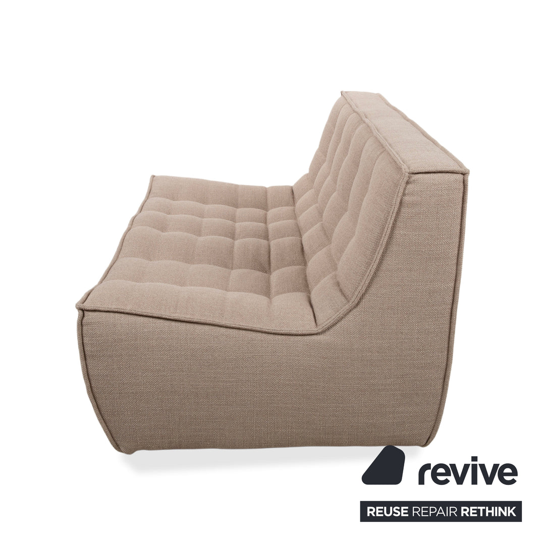 Ethnicraft N701 Stoff Zweisitzer Grau Sand Taupe Sofa Couch