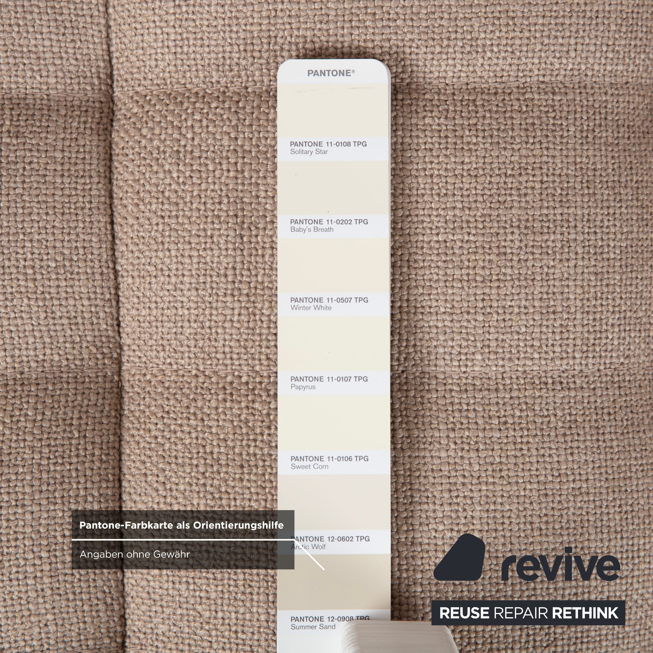 Ethnicraft N701 Stoff Zweisitzer Grau Sand Taupe Sofa Couch