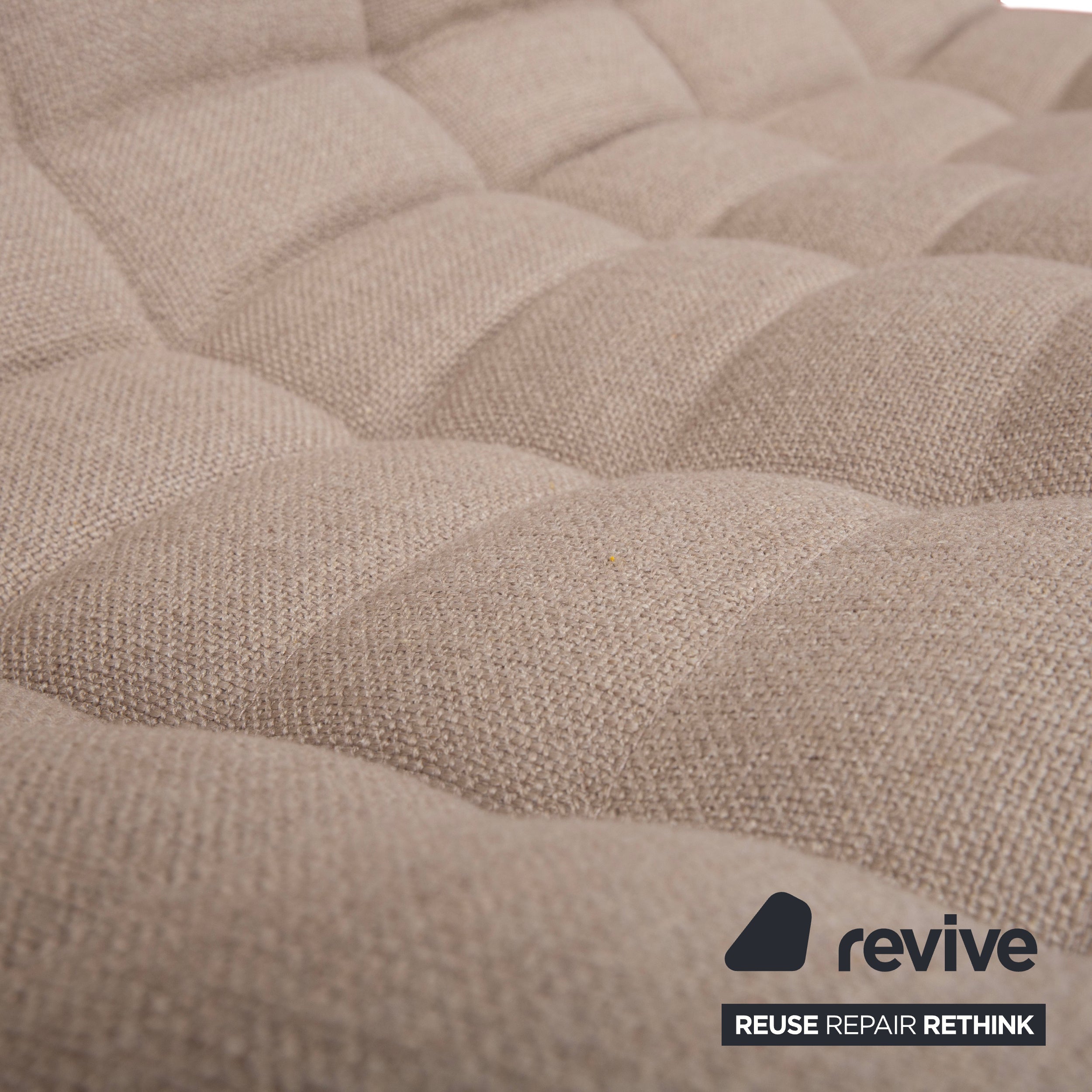 Ethnicraft N701 Stoff Zweisitzer Grau Sand Taupe Sofa Couch