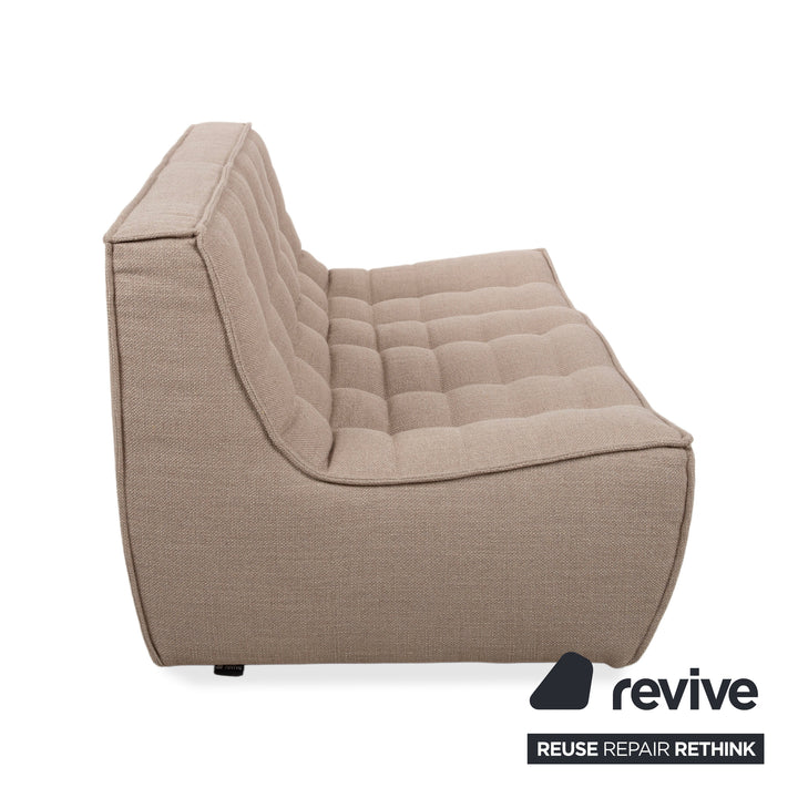 Ethnicraft N701 Stoff Zweisitzer Grau Sand Taupe Sofa Couch