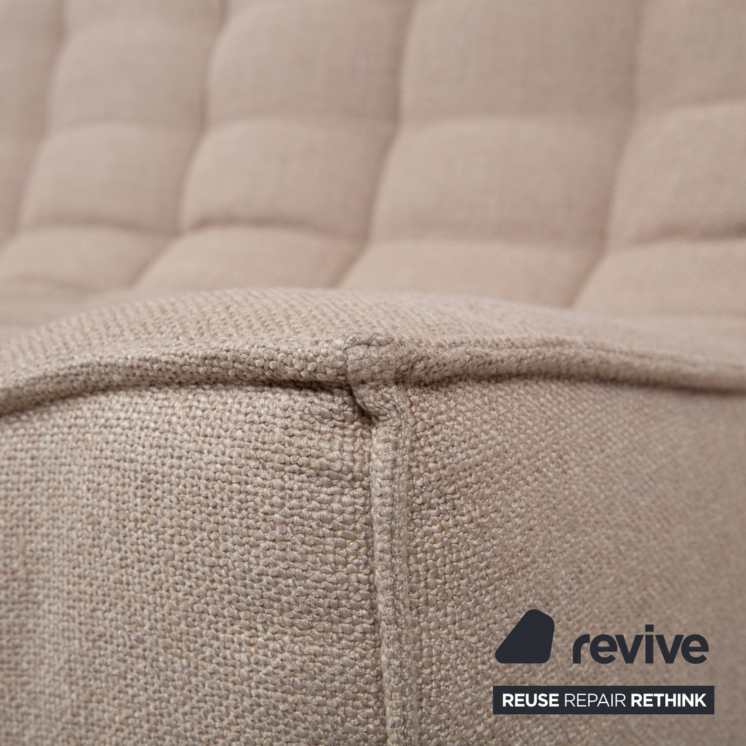 Ethnicraft N701 Stoff Zweisitzer Grau Sand Taupe Sofa Couch