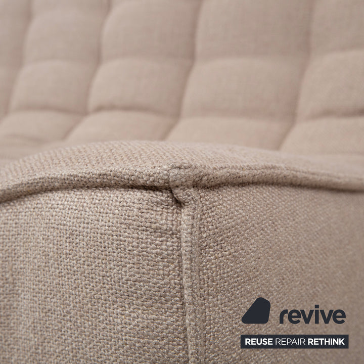 Ethnicraft N701 Stoff Zweisitzer Grau Sand Taupe Sofa Couch