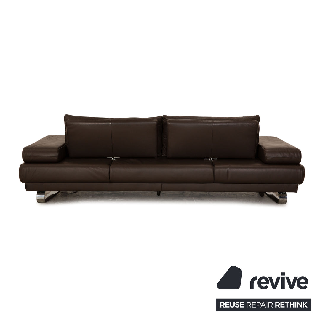 Ewald Schilig Harry Leather Three-Seater Brown Manual Function