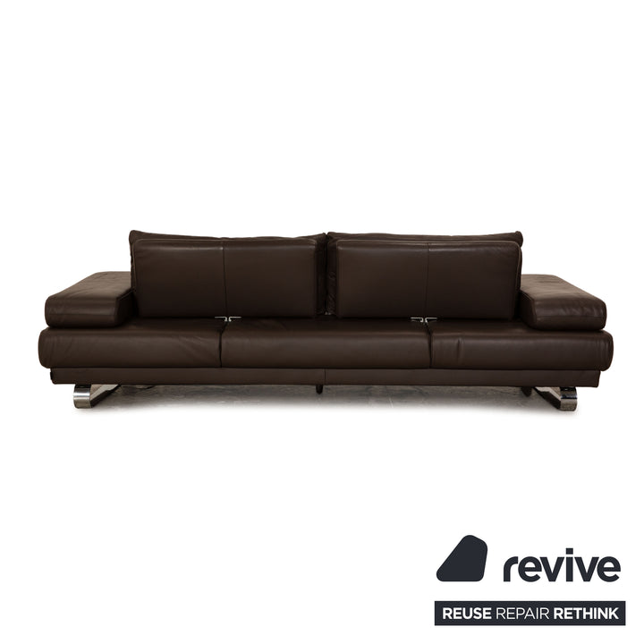 Ewald Schilig Harry Leather Three-Seater Brown Manual Function