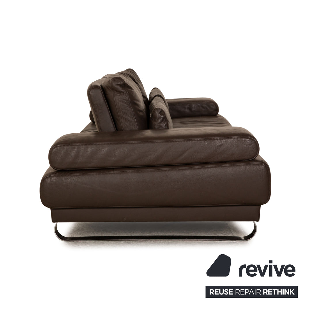 Ewald Schilig Harry Leather Three-Seater Brown Manual Function