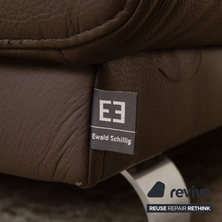 Ewald Schilig Harry Leather Three-Seater Brown Manual Function