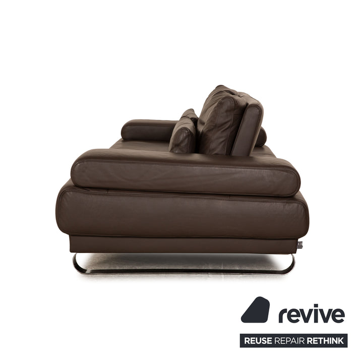 Ewald Schilig Harry Leather Three-Seater Brown Manual Function