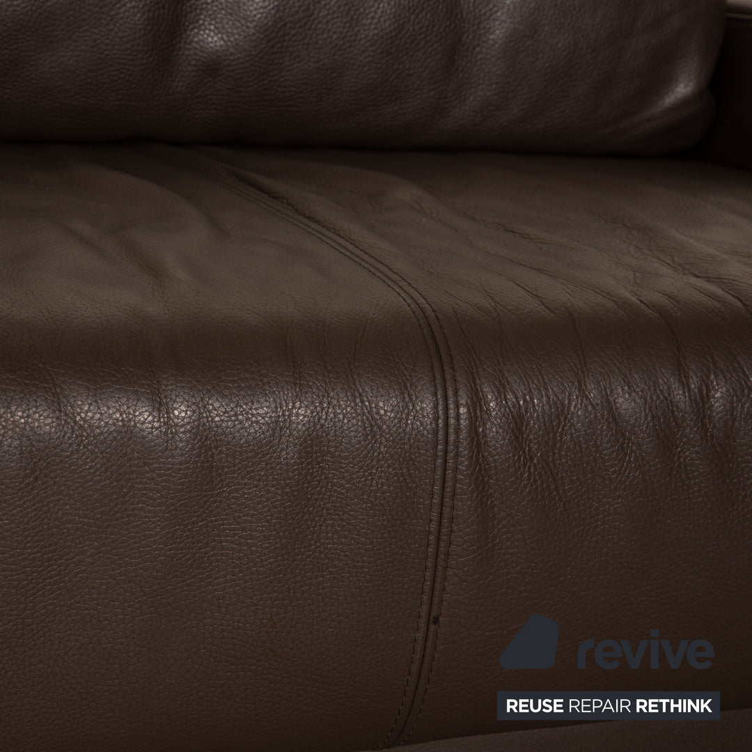 Ewald Schilig Harry Leather Three-Seater Brown Manual Function
