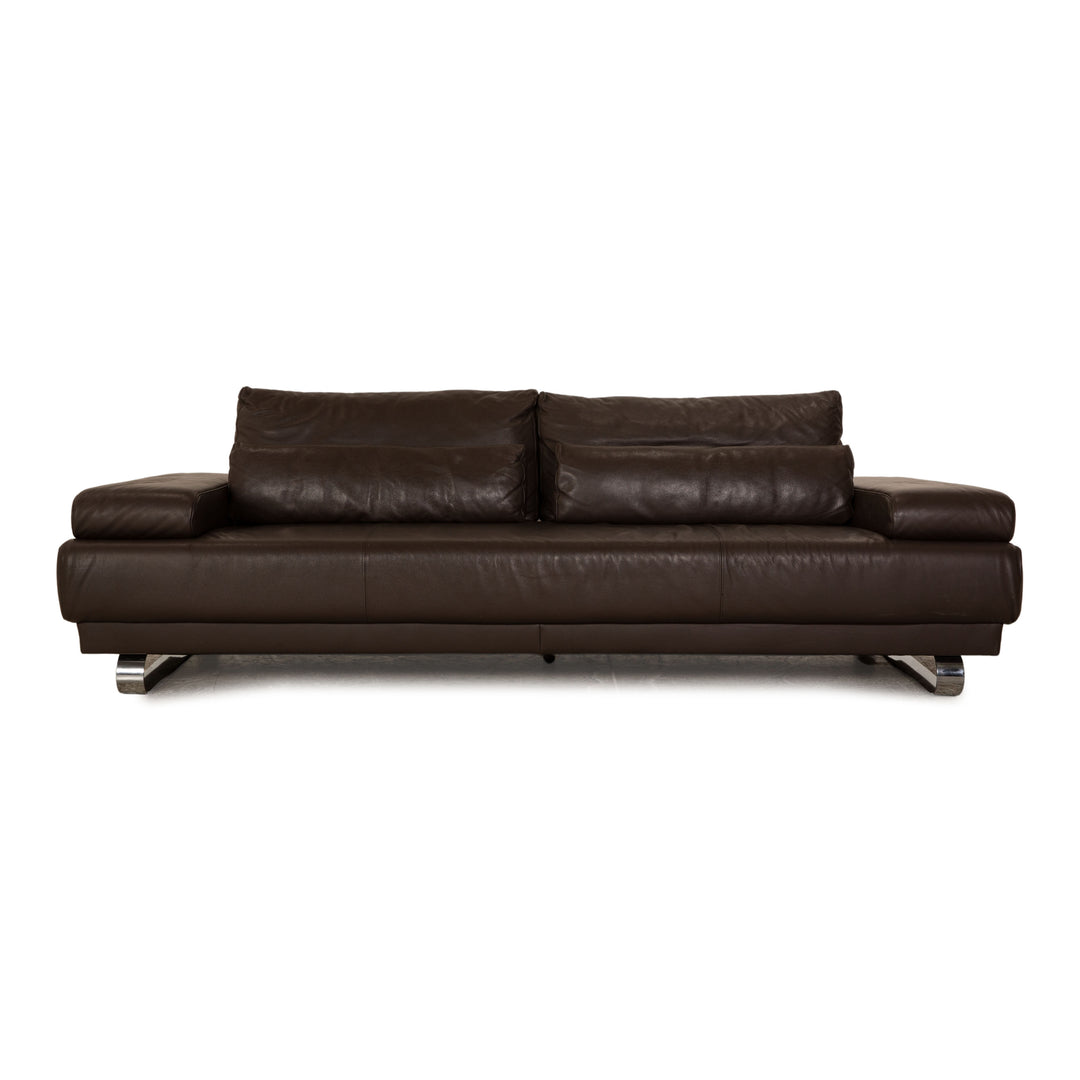 Ewald Schilig Harry Leather Three-Seater Brown Manual Function