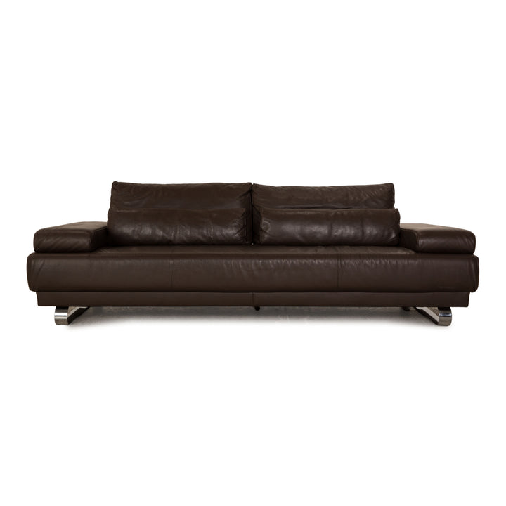 Ewald Schilig Harry Leather Three-Seater Brown Manual Function