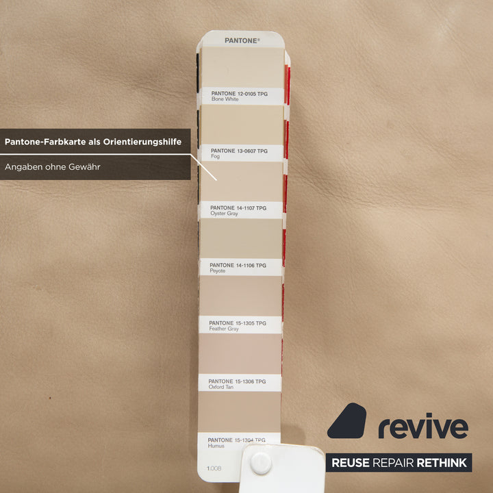 Canapé deux places Ewald Schillig Amelia en cuir beige crème avec fonction électrique